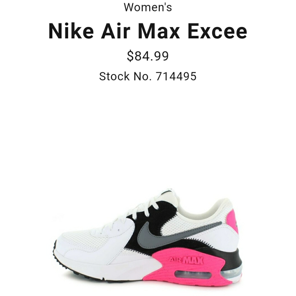 Nike Air Max Excee SZ: 7.5(Women's)